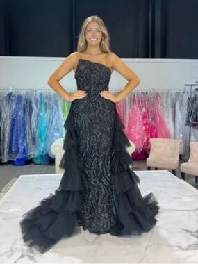 graduation dress corset Strapless A-Line Floral Applique Gown w/... – Size:Large-XL Featuring a fitted sheath Cinderella CD265 Pink Tropical Dresses For